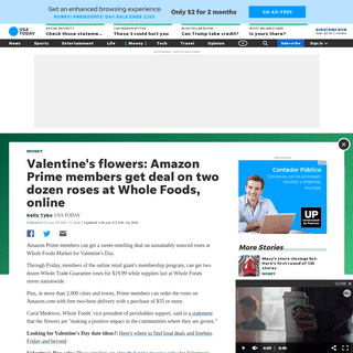 A complete backup of www.usatoday.com/story/money/2020/02/13/valentines-day-flower-deal-whole-foods-market-roses-prime-members/4