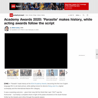 Academy Awards 2020- 'Parasite' makes history, while acting awards follow the script - CNN