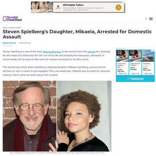 Steven Spielberg's Daughter, Mikaela, Arrested for Domestic Assault
