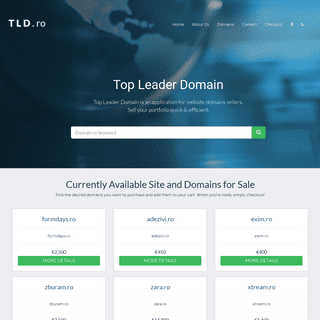 The Romania's leading domain marketplace - tld.ro