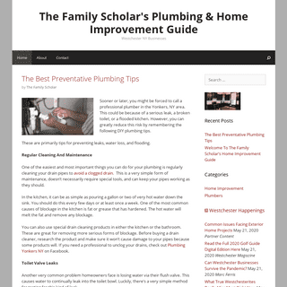 The Family Scholar's Plumbing & Home Improvement Guide