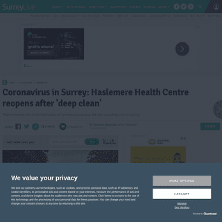 Coronavirus in Surrey- Haslemere Health Centre reopens after 'deep clean' - Get Surrey