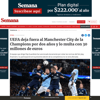 UEFA deja fuera al Manchester City de la Champions por dos aÃ±os y lo multa con 30 millones de euros