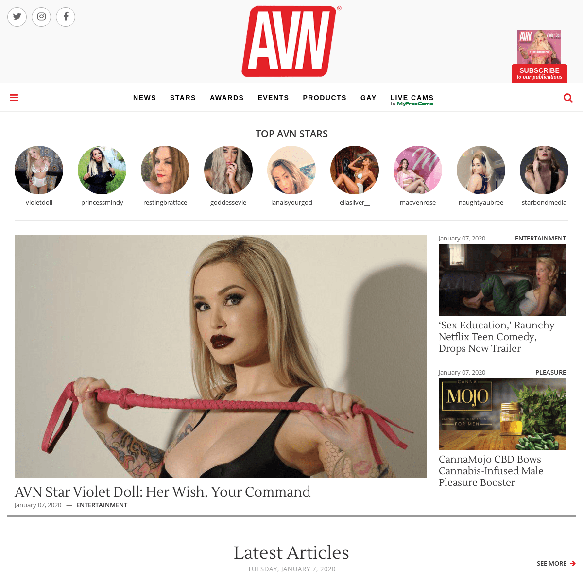 AVN Media Network Home Page - AVN