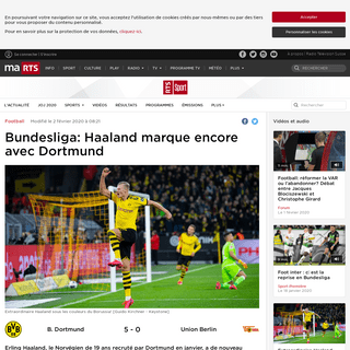 Bundesliga- Haaland marque encore avec Dortmund - rts.ch - Football