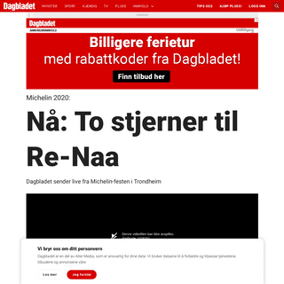 Michelin 2020 - NÃ¥- To stjerner til Re-Naa - Dagbladet