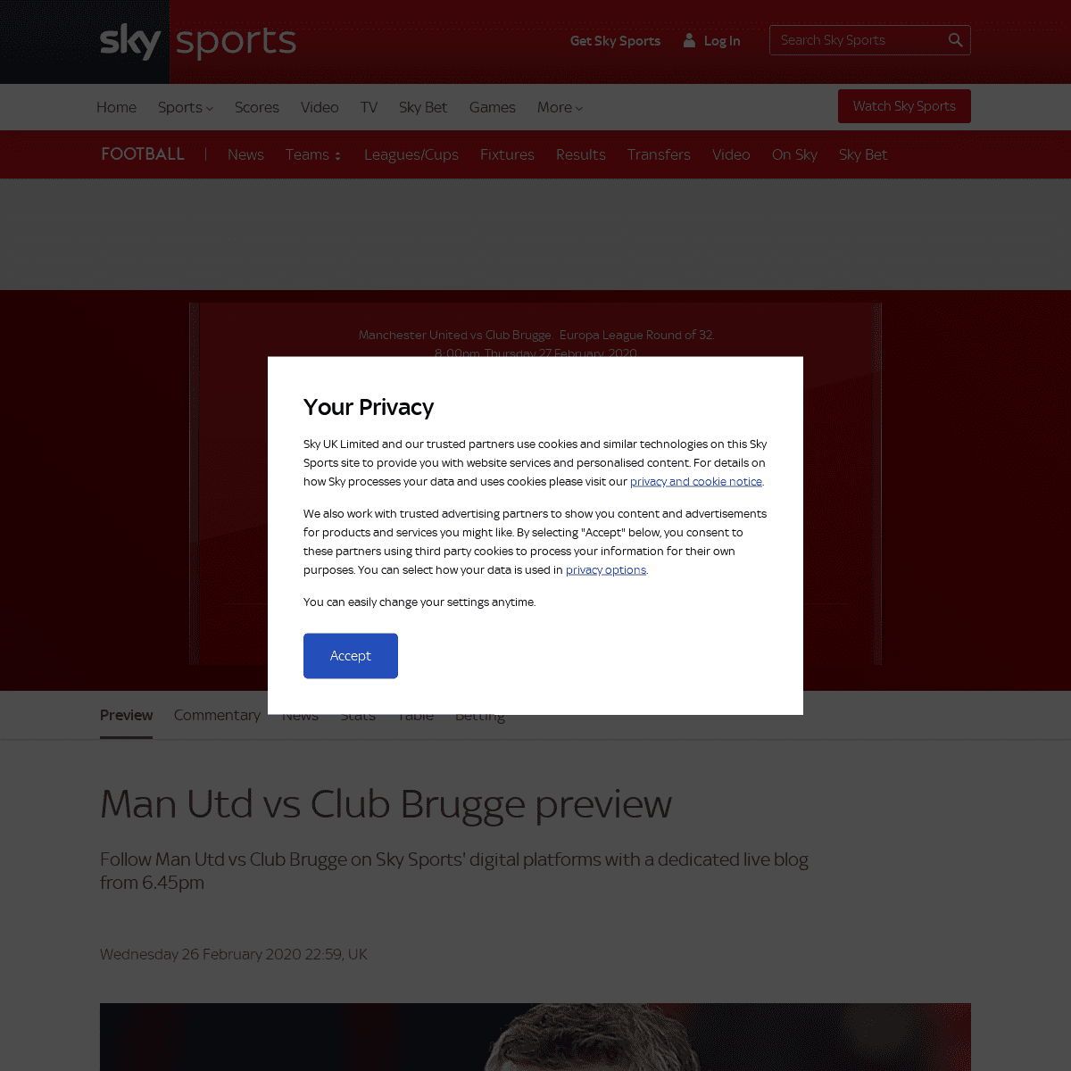 A complete backup of www.skysports.com/football/man-utd-vs-club-brugge/preview/421763