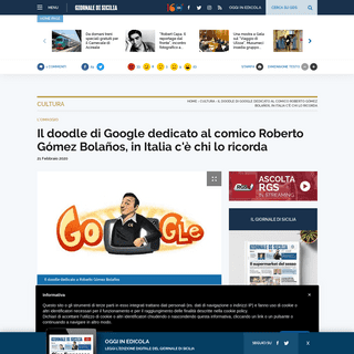 A complete backup of gds.it/articoli/cultura/2020/02/21/il-doodle-di-google-dedicato-al-comico-roberto-gomez-bolanos-in-italia-c