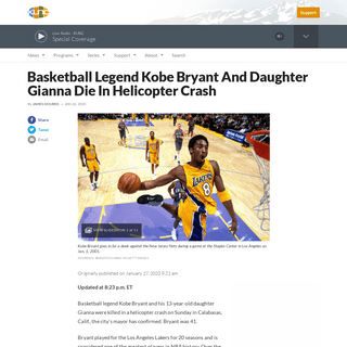 A complete backup of www.kunc.org/post/basketball-legend-kobe-bryant-and-daughter-gianna-die-helicopter-crash
