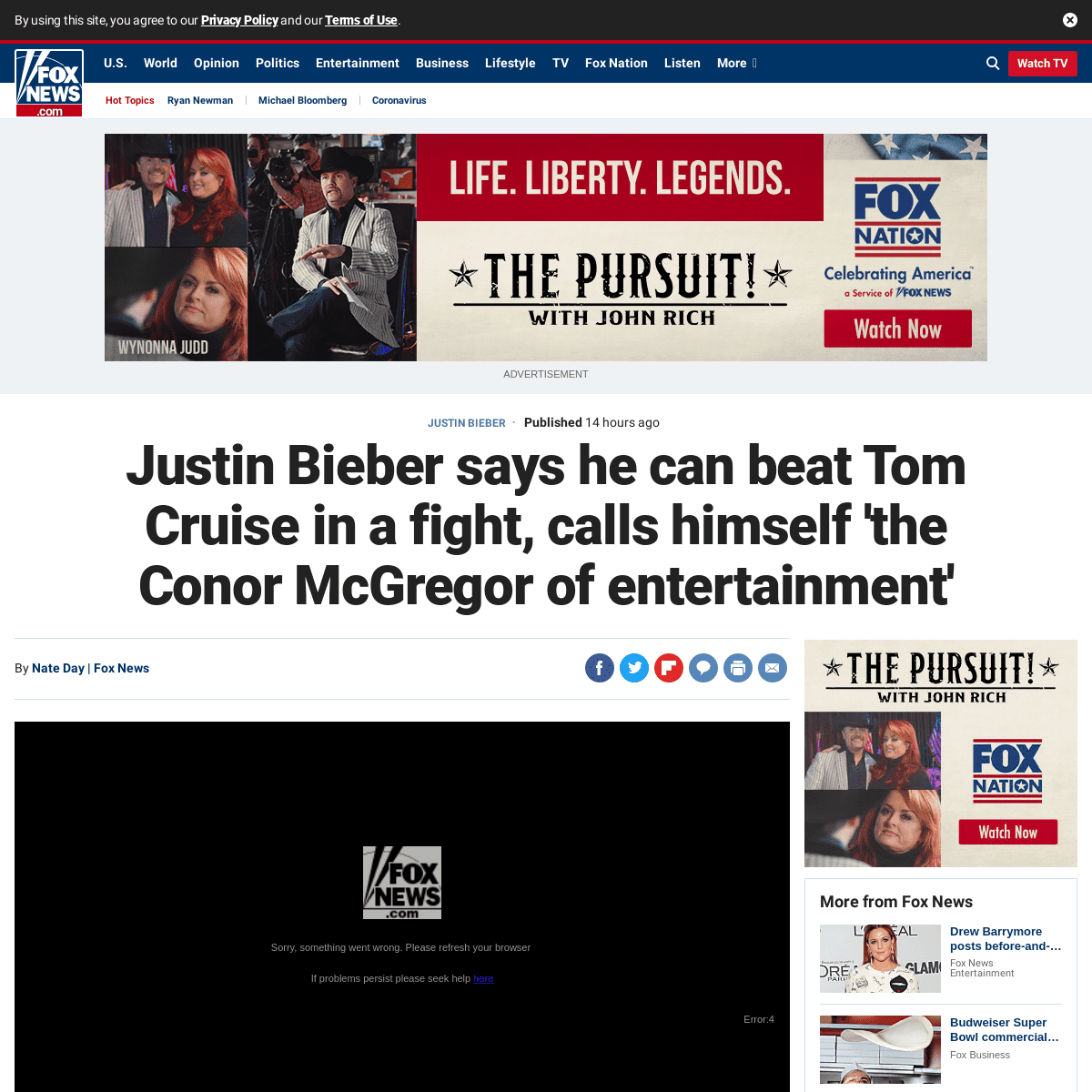 A complete backup of www.foxnews.com/entertainment/justin-bieber-believes-beat-tom-cruise-fight