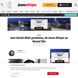 Jean Daniel Allah yerahmou, de Jeune Afrique au Nouvel Obs â€“ Jeune Afrique