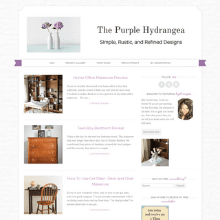 The Purple Hydrangea - Simple, Rustic, and Refined Designs
