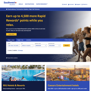 A complete backup of southwestvacations.com