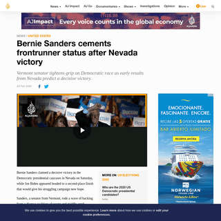 A complete backup of www.aljazeera.com/news/2020/02/bernie-sanders-heads-big-win-nevada-caucuses-200223010622705.html