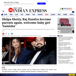 A complete backup of www.newindianexpress.com/entertainment/hindi/2020/feb/21/shilpa-shetty-raj-kundra-become-parents-again-welc