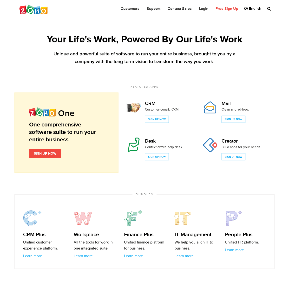 A complete backup of zoho.com