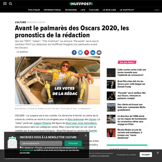 Avant le palmarÃ¨s des Oscars 2020, les pronostics de la rÃ©daction - Le Huffington Post