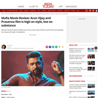 Mafia Movie Review- Arun Vijay and Prasanna film is high on style, low on substance - Movies News