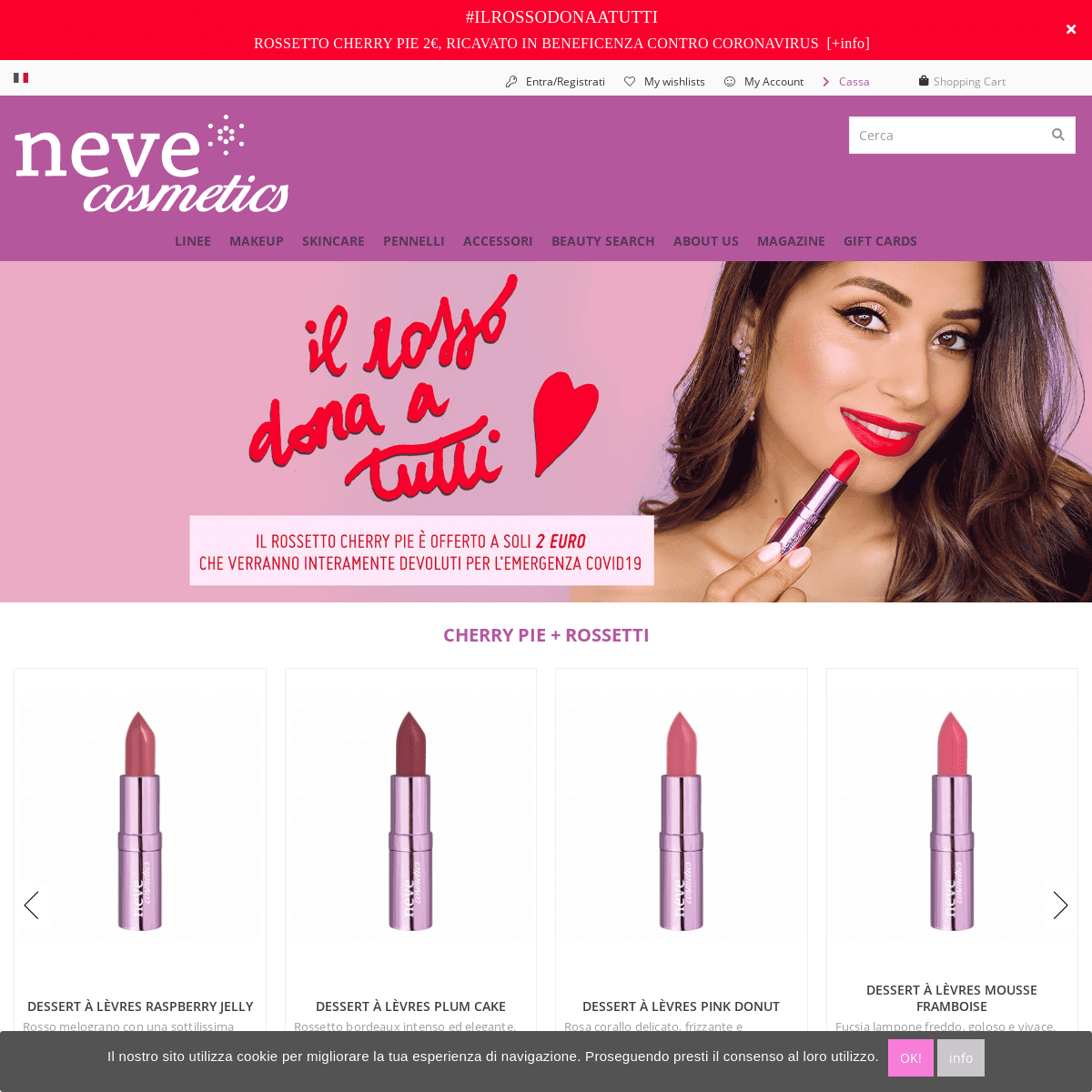 A complete backup of nevecosmetics.it
