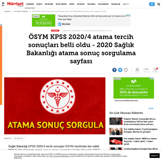 A complete backup of www.hurriyet.com.tr/gundem/kpss-2020-4-saglik-bakanligi-atama-sonuclari-osym-tarafindan-aciklandi-kpss-2020