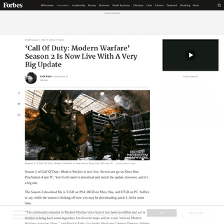 A complete backup of www.forbes.com/sites/erikkain/2020/02/11/call-of-duty-modern-warfare-season-2-is-now-live/