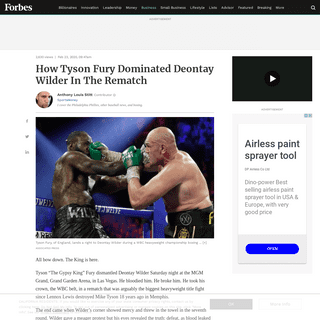 How Tyson Fury Dominated Deontay Wilder In The Rematch