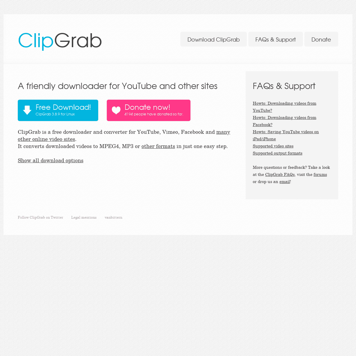 A complete backup of clipgrab.org