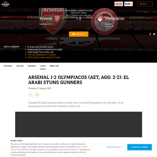 A complete backup of www.uefa.com/uefaeuropaleague/match/2028207--arsenal-vs-olympiacos/postmatch/report/