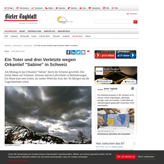A complete backup of www.bielertagblatt.ch/nachrichten/vermischtes/orkantief-fuehrt-der-schweiz-zu-verkehrsbehinderungen