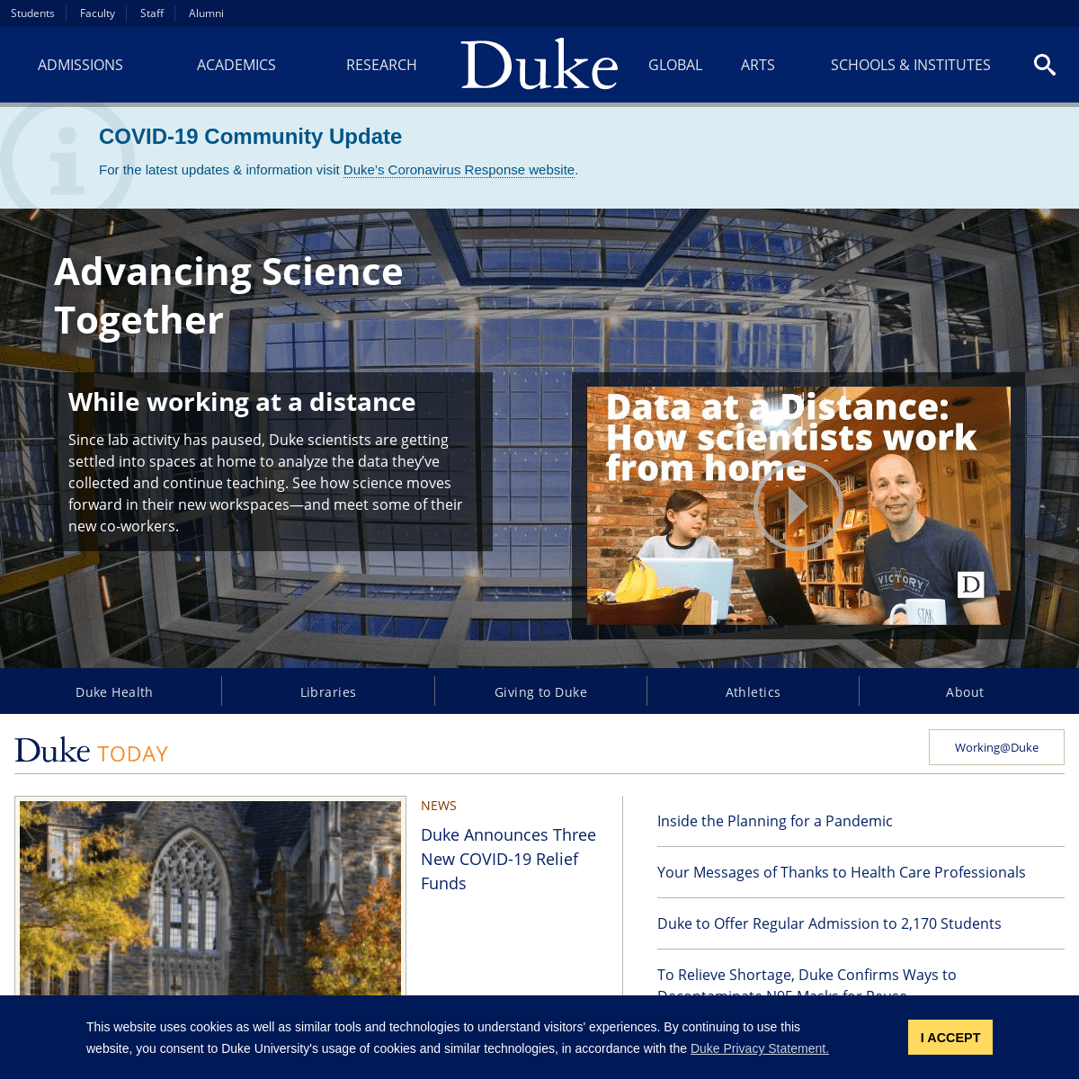 A complete backup of duke.edu