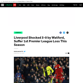 Liverpool Shocked 3-0 by Watford, Suffer 1st Premier League Loss This Season - Bleacher Report - Latest News, Videos and Highlig