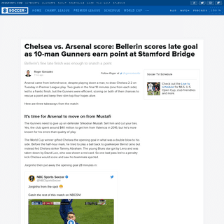 A complete backup of www.cbssports.com/soccer/news/chelsea-vs-arsenal-score-bellerin-scores-late-goal-as-10-man-gunners-earn-poi