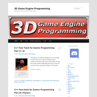 3D Game Engine Programming - Helping you build your dream game engine