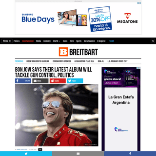A complete backup of www.breitbart.com/entertainment/2020/02/25/bon-jovi-says-their-latest-album-will-tackle-gun-control-politic
