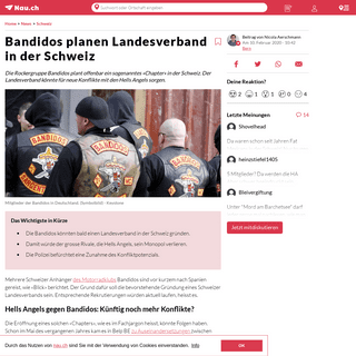 Bandidos planen Landesverband in der Schweiz