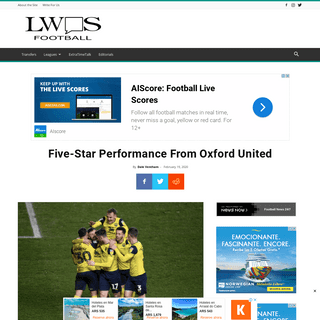 A complete backup of lastwordonfootball.com/2020/02/19/five-star-performance-from-oxford-united/
