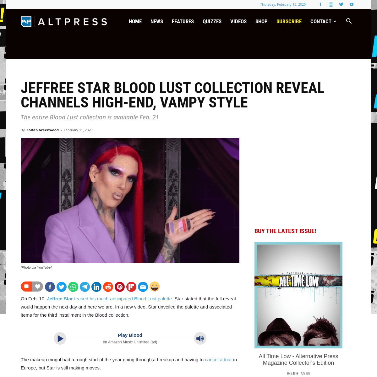 A complete backup of www.altpress.com/news/jeffree-star-blood-lust-collection/