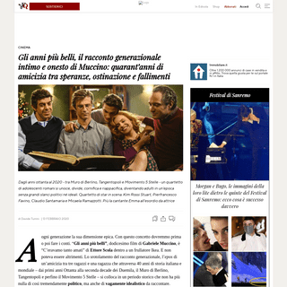 A complete backup of www.ilfattoquotidiano.it/2020/02/13/gli-anni-piu-belli-il-racconto-generazionale-intimo-e-onesto-di-muccino