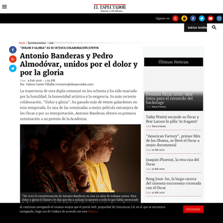 A complete backup of www.elespectador.com/entretenimiento/cine/antonio-banderas-y-pedro-almodovar-unidos-por-el-dolor-y-por-la-g