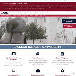 Christian University, Online Christian University, Christian College Dallas