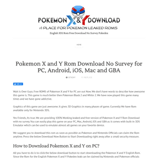 A complete backup of www.pokemonxandydownload.com