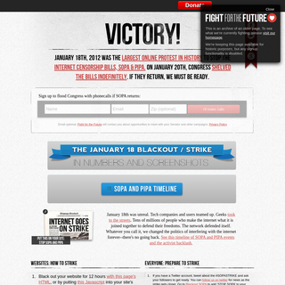 SOPA STRIKE - Largest online protest in history - January 18 - blackout your site