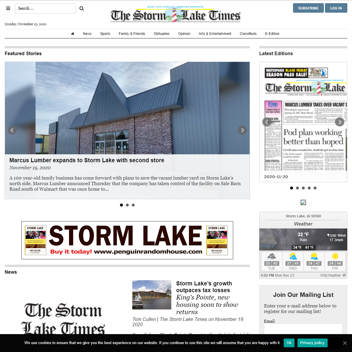 A complete backup of stormlake.com