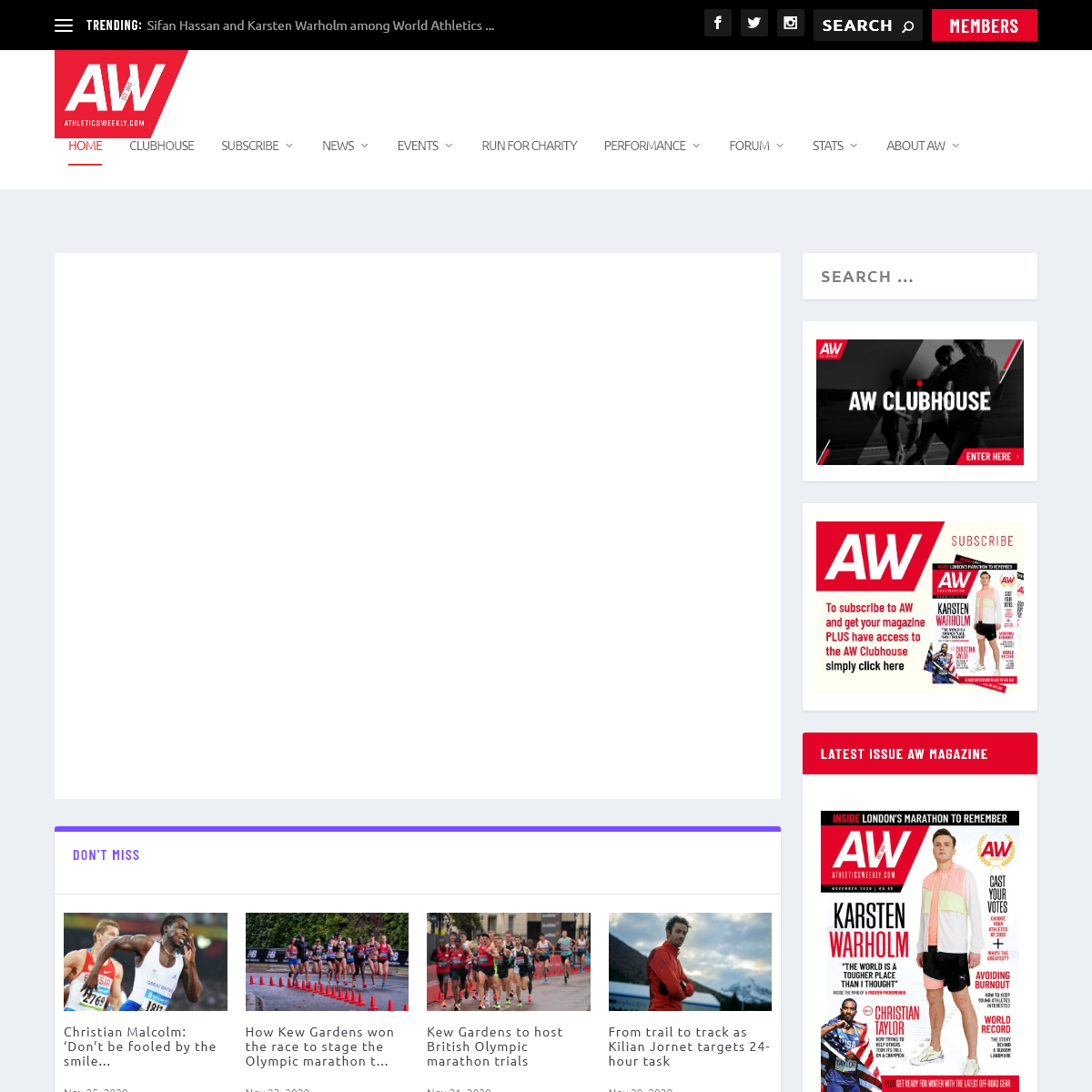 A complete backup of athleticsweekly.com