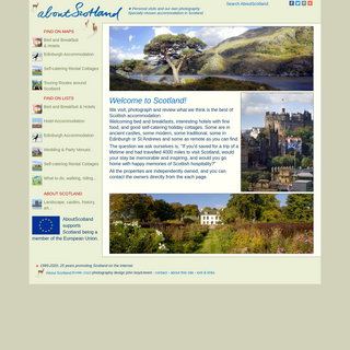 About Scotland bed and breakfast, self catering rental, hotel accommodation, touring