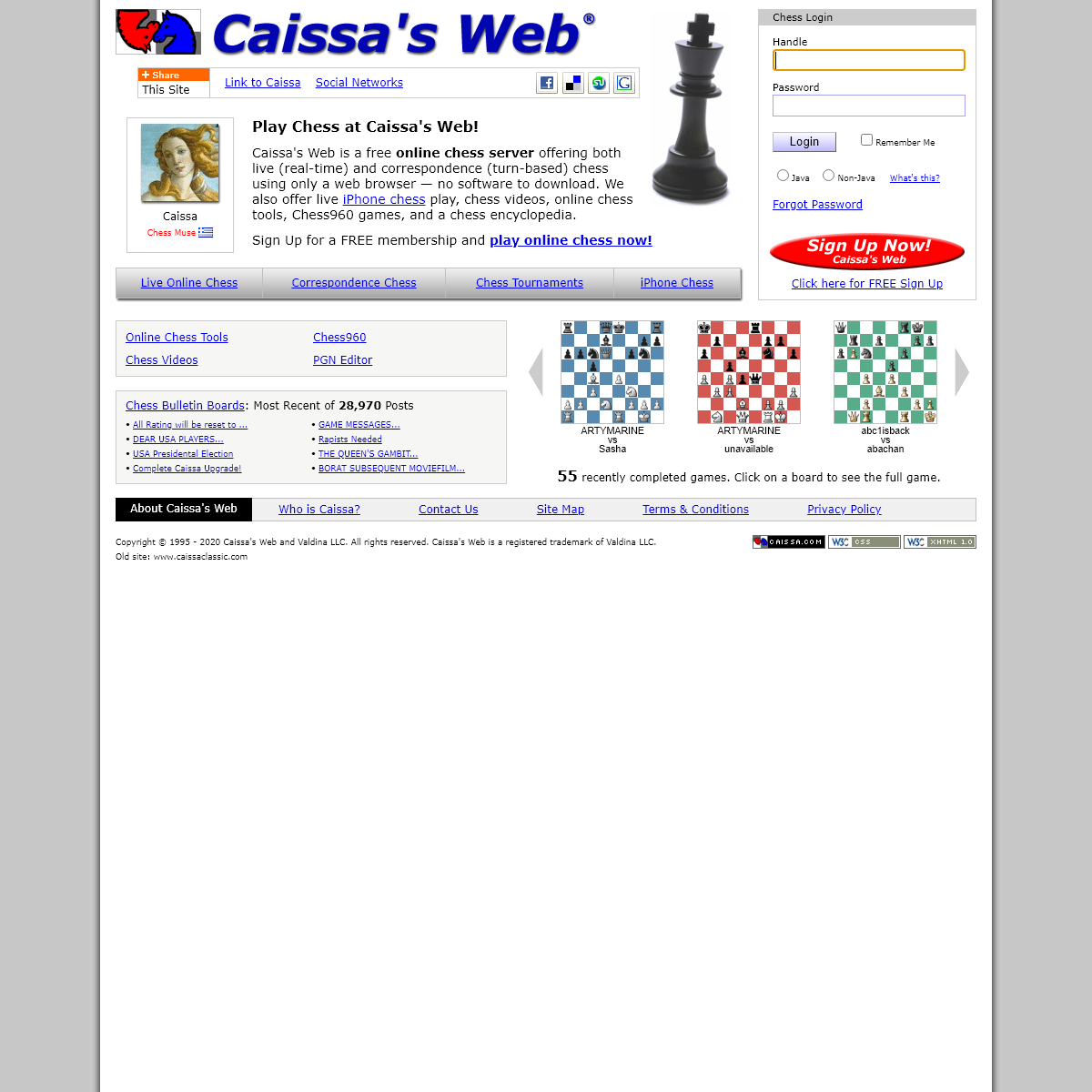 A complete backup of caissa.com