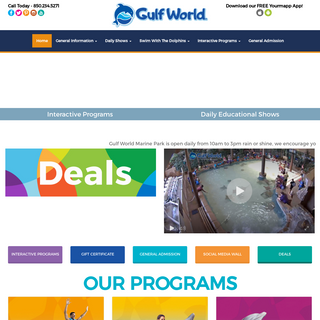 A complete backup of gulfworldmarinepark.com