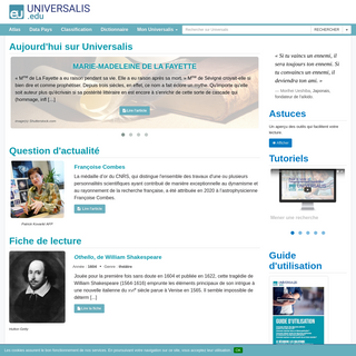 UNIVERSALIS.edu - Ressource documentaire pour l`enseignement