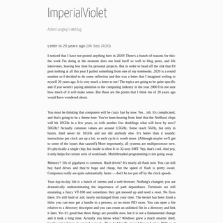 A complete backup of imperialviolet.org