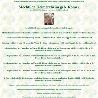 A complete backup of heimerzheimnet.de